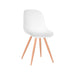 LABEL51 Eetkamerstoel Rimini - Wit - PP - Naturel Houtlook Frame-Eetkamerstoelen-LABEL51