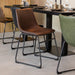 LABEL51 Eetkamerstoel Risto - Bruin - PU-Leder - Black Frame-Eetkamerstoelen-LABEL51