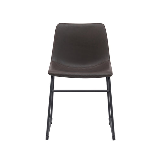 LABEL51 Eetkamerstoel Risto - Donkerbruin - PU-Leder - Black Frame-Eetkamerstoelen-LABEL51