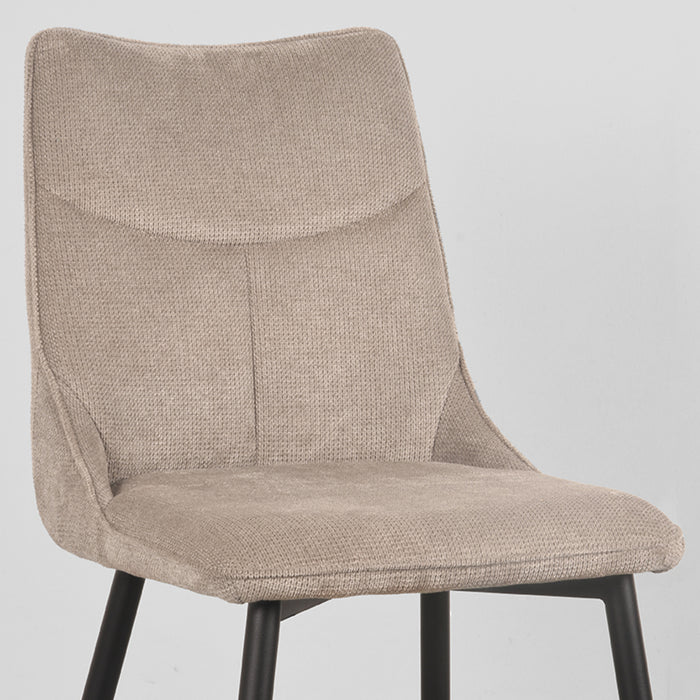 LABEL51 Eetkamerstoel Riv - Clay - Cato - Zwart Metalen Frame-Eetkamerstoelen-LABEL51
