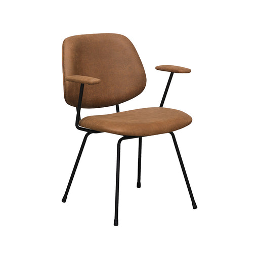LABEL51 Eetkamerstoel Rivano - Cognac - Micro Suede-Eetkamerstoelen-LABEL51