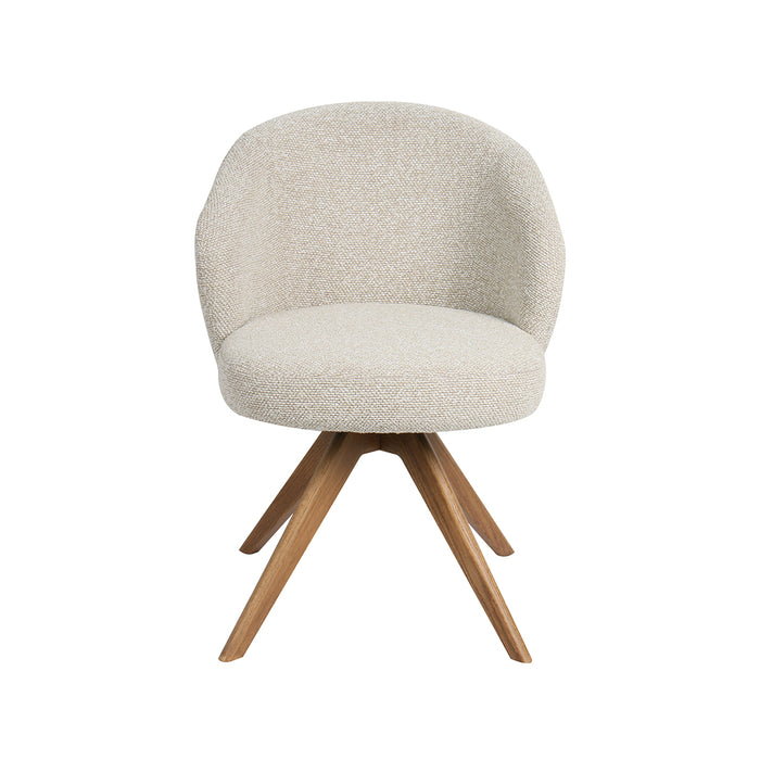 Eetkamerstoel Sabi - Naturel - Royal Boucle - Naturel Houten...-Eetkamerstoelen-LABEL51