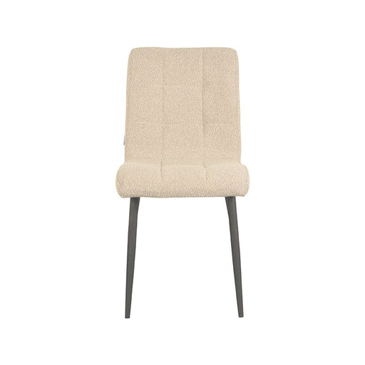 LABEL51 Eetkamerstoel Sam - Zand - Boucle - Zwart Metalen Frame-Eetkamerstoelen-LABEL51