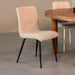 LABEL51 Eetkamerstoel Sam - Zand - Boucle - Zwart Metalen Frame-Eetkamerstoelen-LABEL51