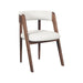 LABEL51 Eetkamerstoel Sasha Ecru Boucle Walnoot Houten Frame 54x82x75 cm-Eetkamerstoelen-LABEL51
