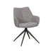 LABEL51 Eetkamerstoel Sawa Bouclé Mushroom Draaibaar Bronze Onderstel-Eetkamerstoelen-LABEL51