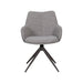 LABEL51 Eetkamerstoel Sawa Bouclé Mushroom Draaibaar Bronze Onderstel-Eetkamerstoelen-LABEL51