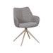 LABEL51 Eetkamerstoel Sawa Bouclé Mushroom Draaibaar Taupe Onderstel-Eetkamerstoelen-LABEL51