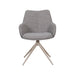 LABEL51 Eetkamerstoel Sawa Bouclé Mushroom Draaibaar Taupe Onderstel-Eetkamerstoelen-LABEL51