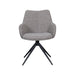 LABEL51 Eetkamerstoel Sawa Bouclé Mushroom Draaibaar Zwart Onderstel-Eetkamerstoelen-LABEL51