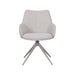 LABEL51 Eetkamerstoel Sawa Bouclé Naturel Draaibaar Taupe Onderstel-Eetkamerstoelen-LABEL51
