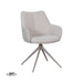 LABEL51 Eetkamerstoel Sawa Bouclé Naturel Draaibaar Taupe Onderstel-Eetkamerstoelen-LABEL51