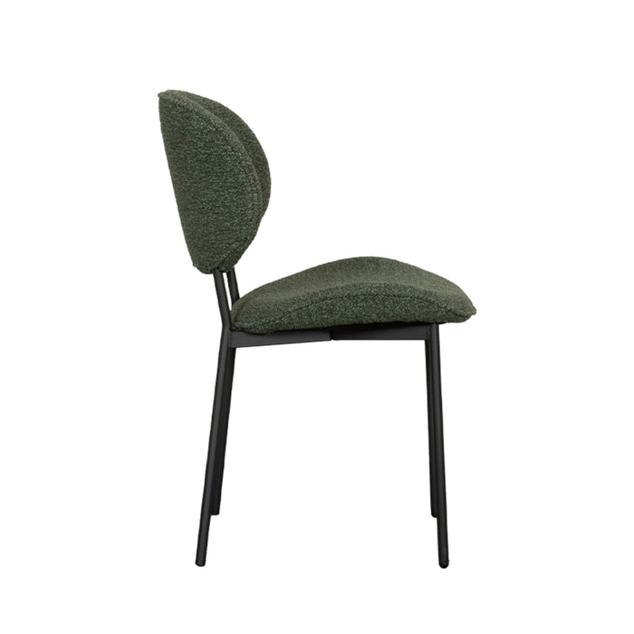 LABEL51 Eetkamerstoel Senn - Forest - Boucle - Black Frame-Eetkamerstoelen-LABEL51