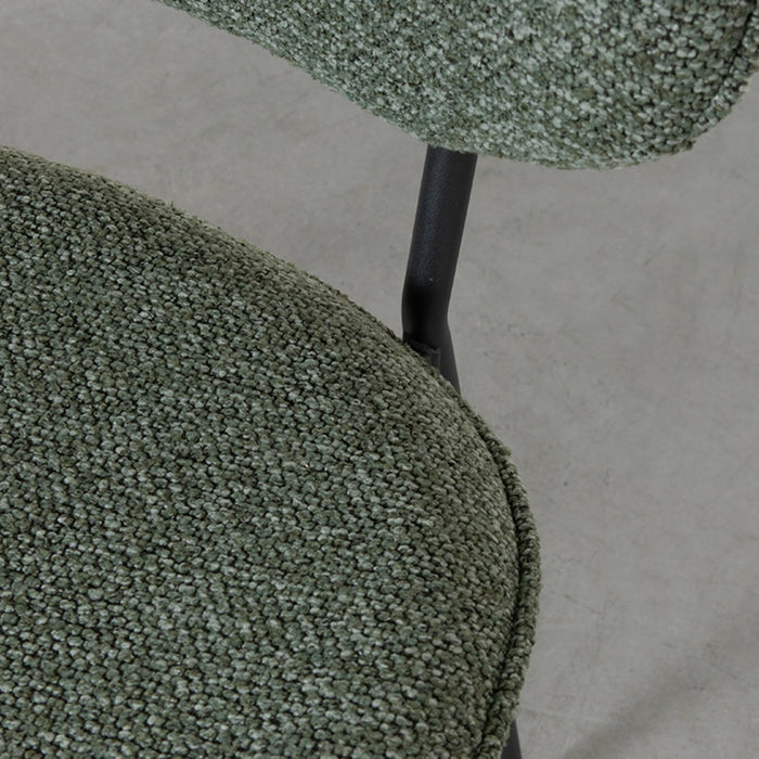 LABEL51 Eetkamerstoel Senn - Forest - Boucle - Black Frame-Eetkamerstoelen-LABEL51