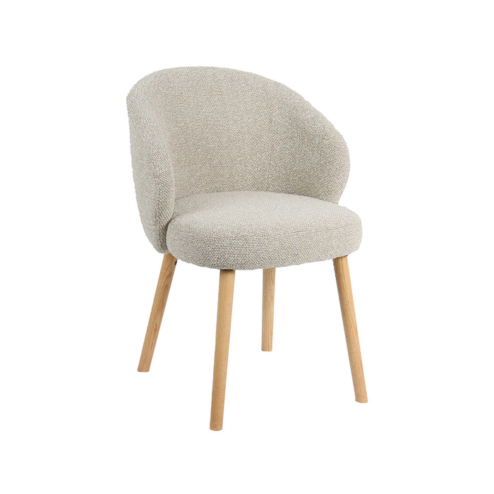 Eetkamerstoel Shiro - Naturel - Royal Boucle - Naturel Houten...-Eetkamerstoelen-LABEL51