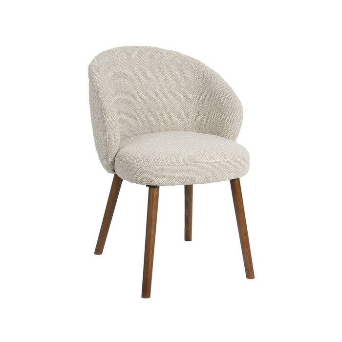 Eetkamerstoel Shiro - Naturel - Royal Boucle - Walnoot Houten...-Eetkamerstoelen-LABEL51