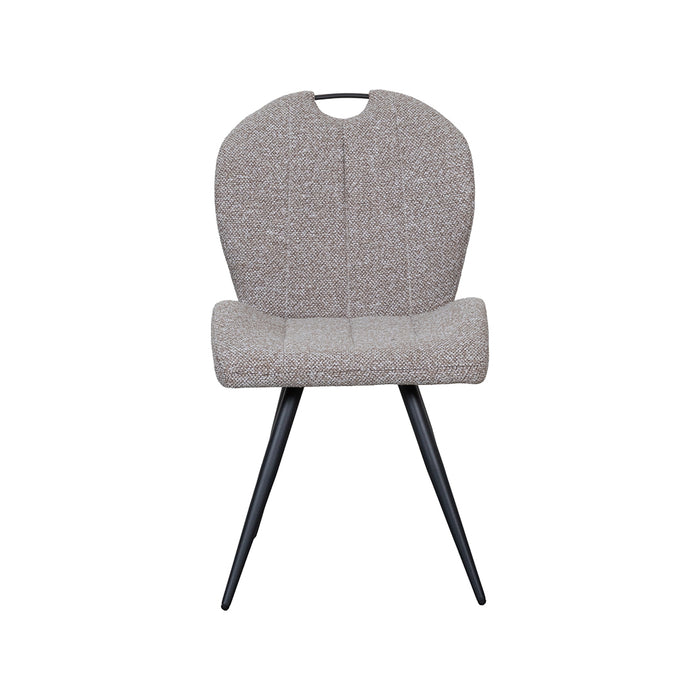 LABEL51 Eetkamerstoel Silly Bouclé Mushroom met zwarte poten-Eetkamerstoelen-LABEL51