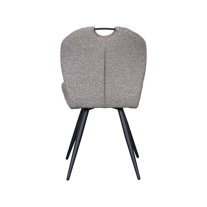 LABEL51 Eetkamerstoel Silly Bouclé Mushroom met zwarte poten-Eetkamerstoelen-LABEL51