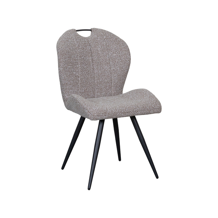 LABEL51 Eetkamerstoel Silly Bouclé Mushroom met zwarte poten-Eetkamerstoelen-LABEL51