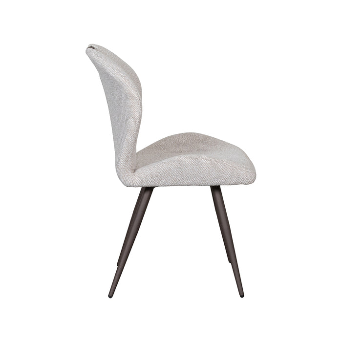 LABEL51 Eetkamerstoel Silly Bouclé Naturel met bronze poten-Eetkamerstoelen-LABEL51