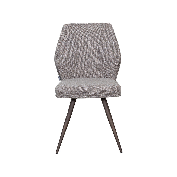 LABEL51 Eetkamerstoel Silvain Bouclé Mushroom met bronze poten-Eetkamerstoelen-LABEL51