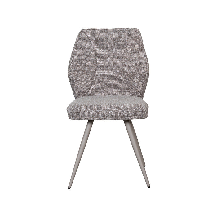 LABEL51 Eetkamerstoel Silvain Bouclé Mushroom met taupe poten-Eetkamerstoelen-LABEL51
