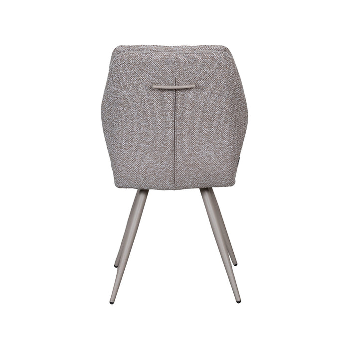 LABEL51 Eetkamerstoel Silvain Bouclé Mushroom met taupe poten-Eetkamerstoelen-LABEL51