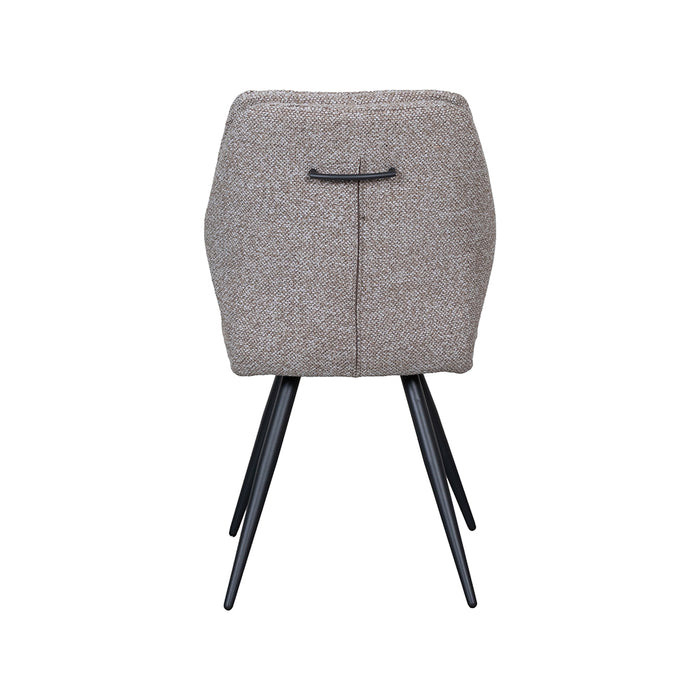LABEL51 Eetkamerstoel Silvain Bouclé Mushroom met zwarte poten-Eetkamerstoelen-LABEL51