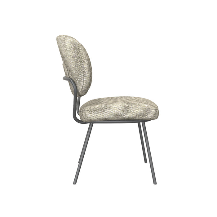 LABEL51 Eetkamerstoel Singapore - Naturel - Boucle - Black Frame-Eetkamerstoelen-LABEL51