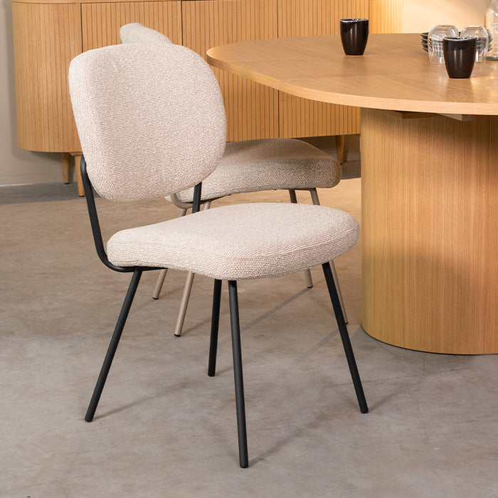 LABEL51 Eetkamerstoel Singapore - Naturel - Royal Boucle-Eetkamerstoelen-LABEL51