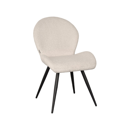 LABEL51 Eetkamerstoel Sky - Ivoor - Teddy - Zwart Metalen Frame-Eetkamerstoelen-LABEL51