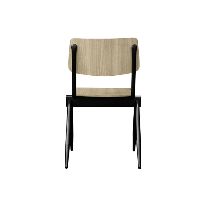 LABEL51 Eetkamerstoel Solid naturel hout 49x55x81 cm