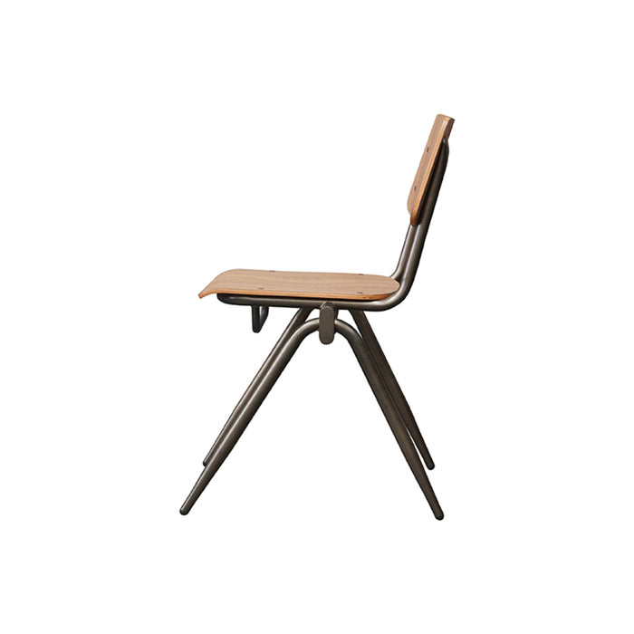 LABEL51 Eetkamerstoel Solid - Walnoot - Hout - Goud Metalen Frame-Eetkamerstoelen-LABEL51