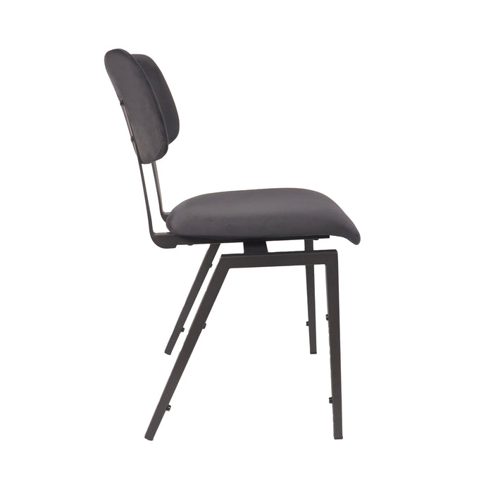 LABEL51 Eetkamerstoel Stapelbaar Fluweel Taupe-Eetkamerstoelen-LABEL51
