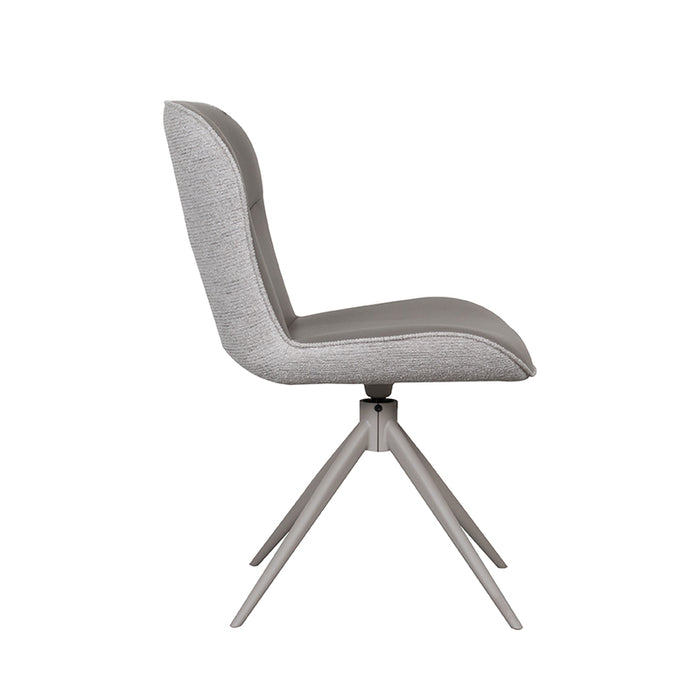 LABEL51 Eetkamerstoel Thorben Forest microvezel taupe metalen Frame