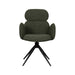 LABEL51 Eetkamerstoel Vidar - Forest - Boucle - Black Frame - Draaibaar-Eetkamerstoelen-LABEL51