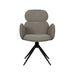 LABEL51 Eetkamerstoel Vidar - Truffel grijs - Boucle - Black Frame - Draaibaar-Eetkamerstoelen-LABEL51
