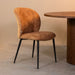 LABEL51 Eetkamerstoel Vino Cognac Elite Zwart Metalen Frame 49x62x85 cm-Eetkamerstoelen-LABEL51