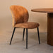 LABEL51 Eetkamerstoel Vino Cognac Elite Zwart Metalen Frame 49x62x85 cm-Eetkamerstoelen-LABEL51