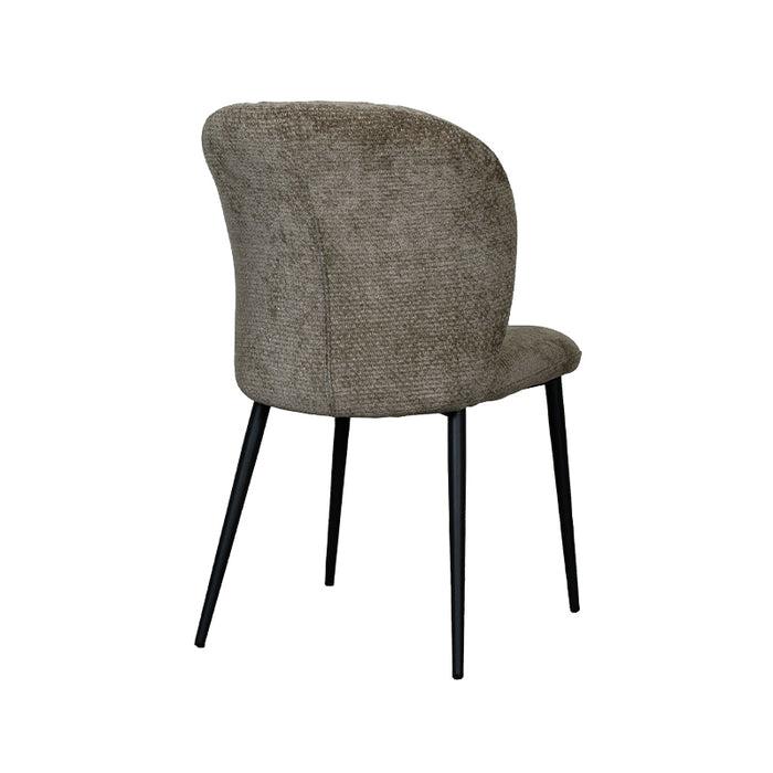 LABEL51 Eetkamerstoel Vino Hunter Elite zwart metalen frame 49x62x85 cm
