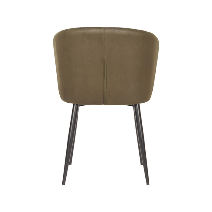 LABEL51 Eetkamerstoel Wave Army Microvezel 58x60x85 cm-Eetkamerstoelen-LABEL51