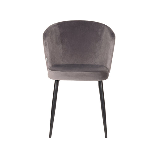 LABEL51 Eetkamerstoel Wave - Grijs - Fluweel-Eetkamerstoelen-LABEL51