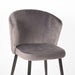 LABEL51 Eetkamerstoel Wave - Grijs - Fluweel-Eetkamerstoelen-LABEL51