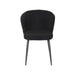 LABEL51 Eetkamerstoel Whirl - Zwart - Teddy - Zwart Metalen Frame-Eetkamerstoelen-LABEL51
