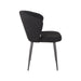 LABEL51 Eetkamerstoel Whirl - Zwart - Teddy - Zwart Metalen Frame-Eetkamerstoelen-LABEL51