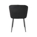 LABEL51 Eetkamerstoel Whirl - Zwart - Teddy - Zwart Metalen Frame-Eetkamerstoelen-LABEL51
