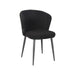 LABEL51 Eetkamerstoel Whirl - Zwart - Teddy - Zwart Metalen Frame-Eetkamerstoelen-LABEL51