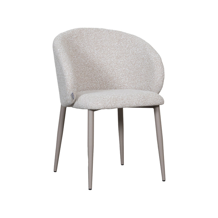 LABEL51 Eetkamerstoel Yuki naturel bouclé 59x55x77 cm