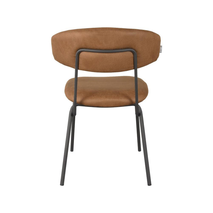 LABEL51 Eetkamerstoel Zack Cognac Micro Suede 53x59x79 cm-Eetkamerstoelen-LABEL51