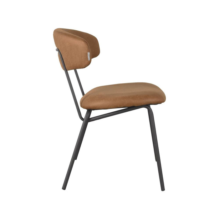 LABEL51 Eetkamerstoel Zack - Cognac - Micro Suede-Eetkamerstoelen-LABEL51